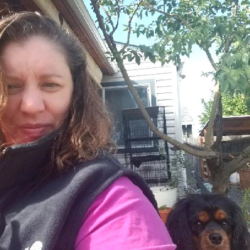 Cynthia and Count Beso in the garden